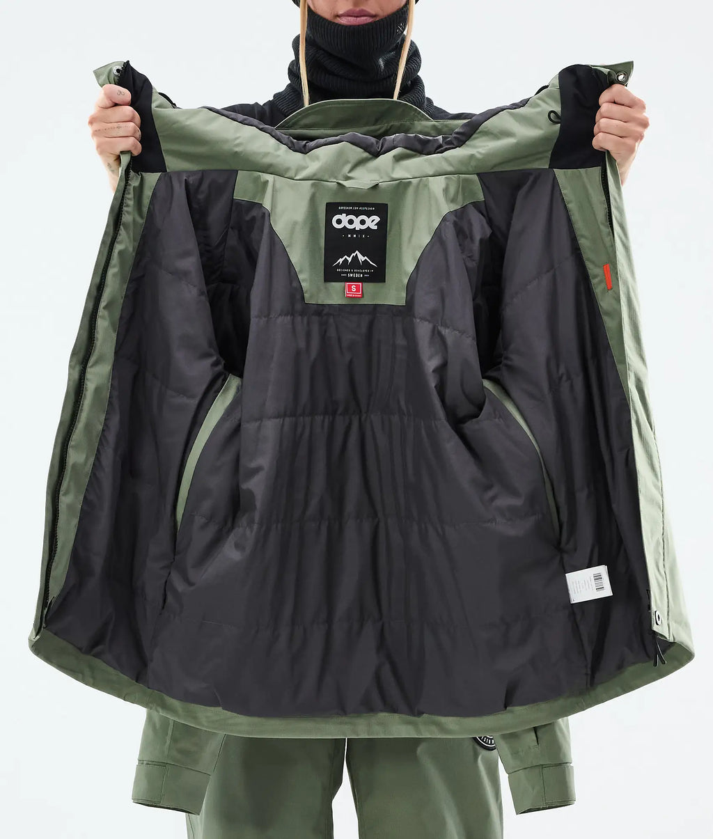 Stardust W Full-Zip - Snowboardjacke Damen Moss Green