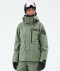 Stardust W Full-Zip - Snowboardjacke Damen Moss Green