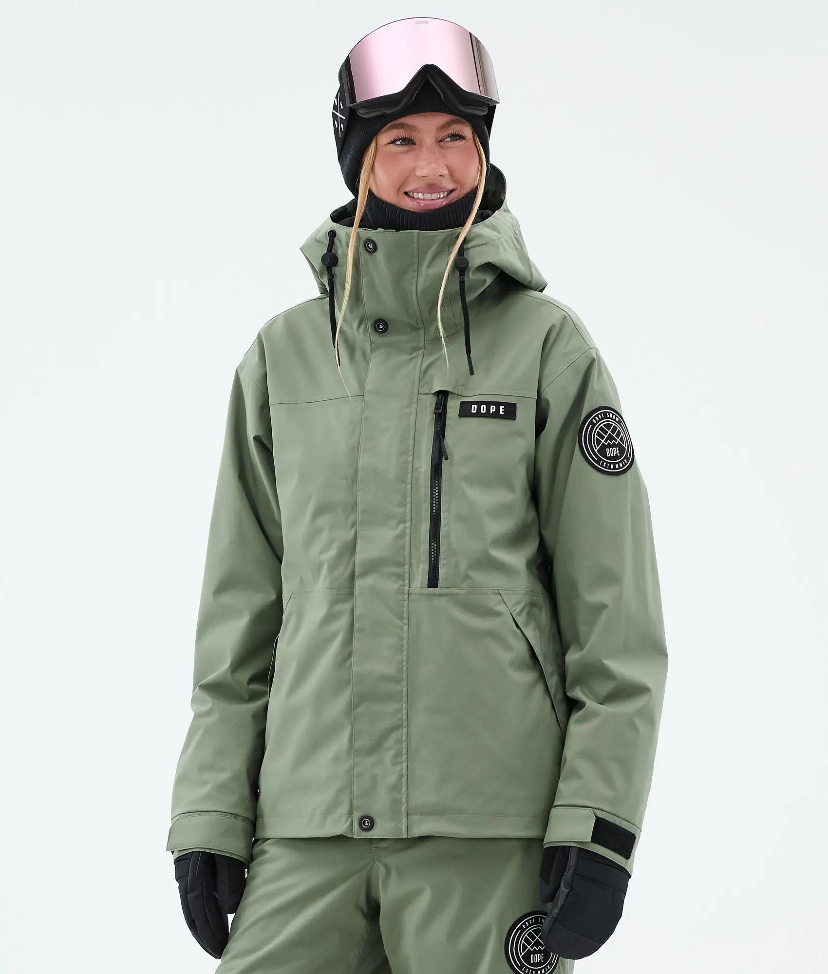 Stardust W Full-Zip - Snowboardjacke Damen Moss Green