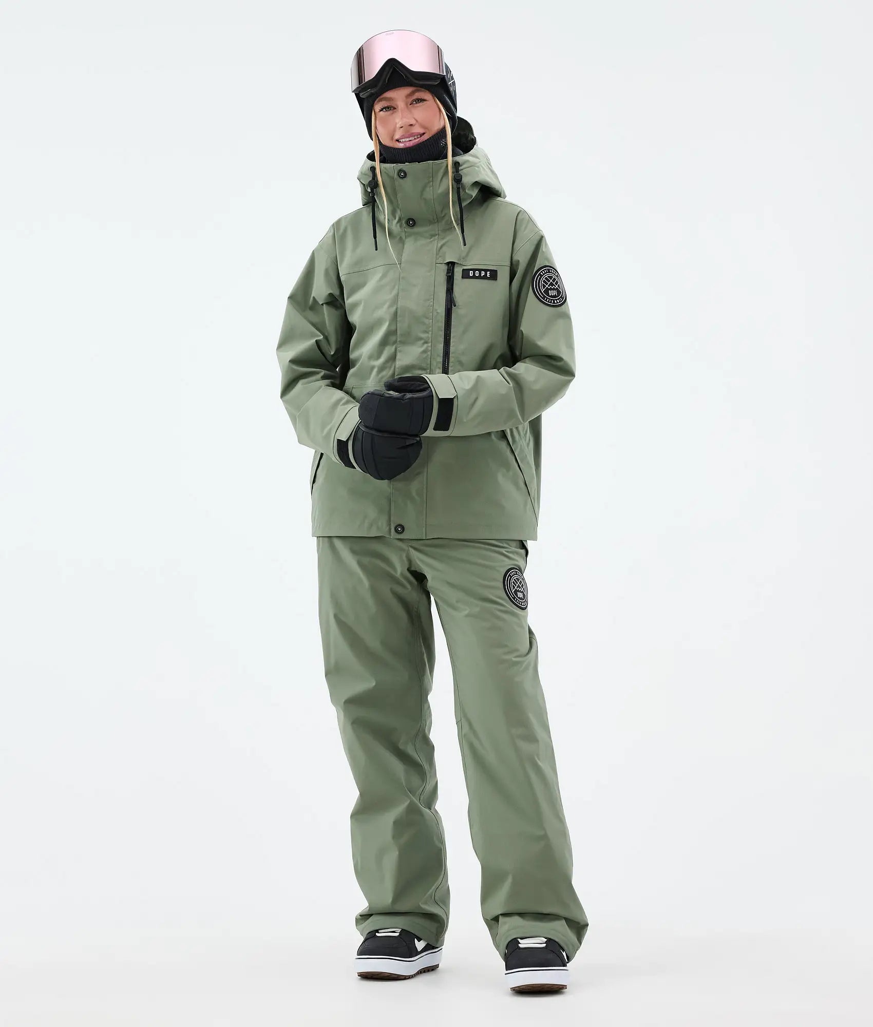 Stardust W Full-Zip - Snowboardjacke Damen Moss Green