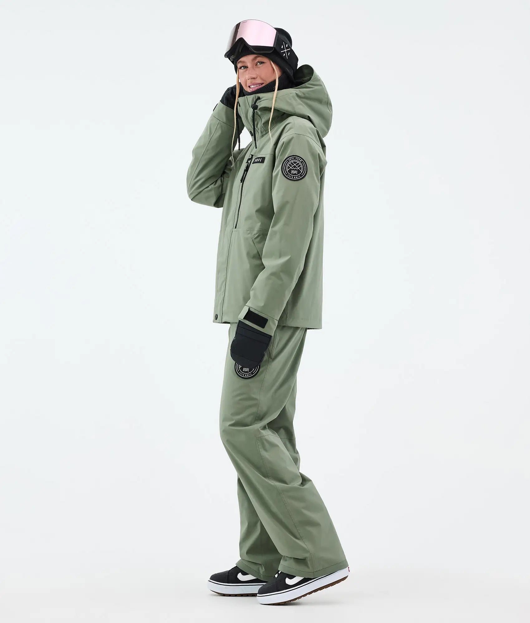 Stardust W Full-Zip - Snowboardjacke Damen Moss Green