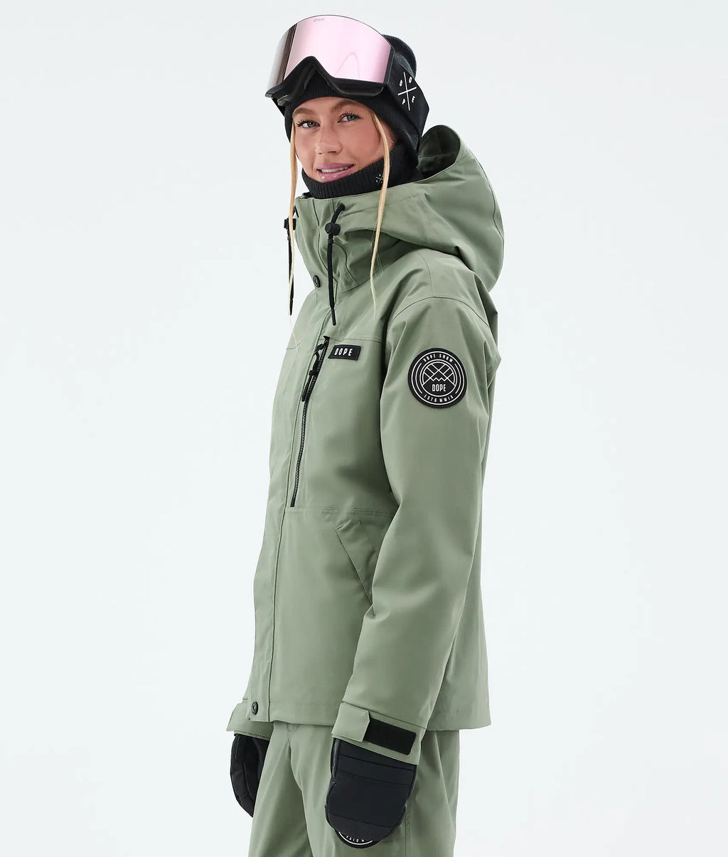 Stardust W Full-Zip - Snowboardjacke Damen Moss Green