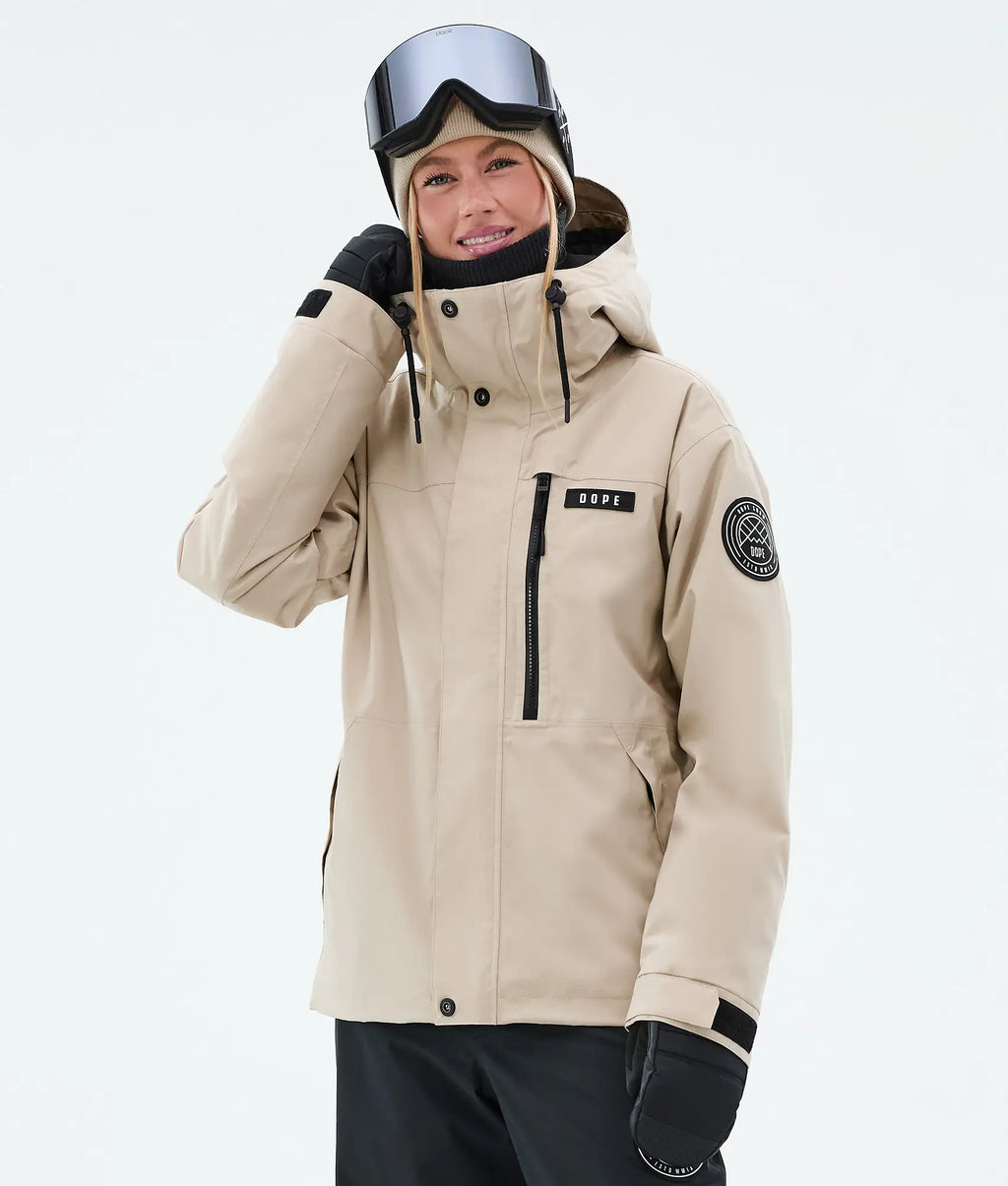 Stardust W Full-Zip - Snowboardjacke Damen Sand